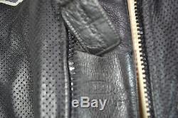 BUELL American Motorcycles By Vanson Leather Black Motorcycle Jacket Mens Size L