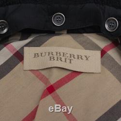 BURBERRY BRIT Real Shearling Motorcycle Moto Style Jacket Coat Black SIZE 2 XS