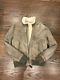 BURBERRY BRIT mens shearling suede jacket large worn once