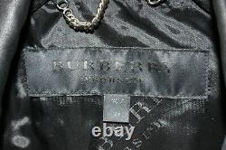 BURBERRY PRORSUM $3,595 Black Leather Belted Biker Motorcycle Jacket 42