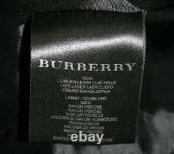 BURBERRY PRORSUM $3,595 Black Leather Belted Biker Motorcycle Jacket 42