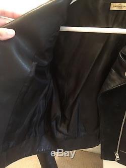 Balenciaga Authentic Moto Leather & Suede Amazing Jacket Black Size EU 38/ US4