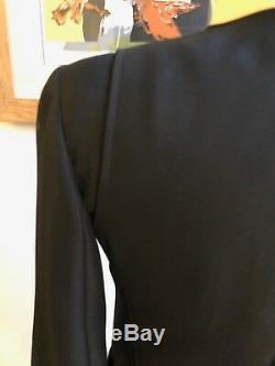 Balenciaga Black wool fitted moto biker jacket- sz 38 Ghesquiere