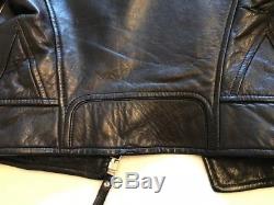 Balenciaga Classic Black Moto Leather Jacket Size 34FR