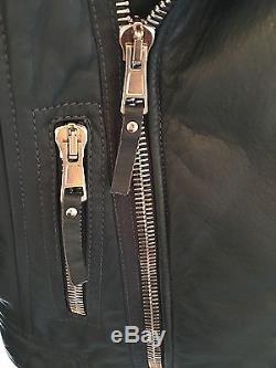Balenciaga Classic Moto Ardoise Lambskin Leather Jacket size 36 MUST SEE