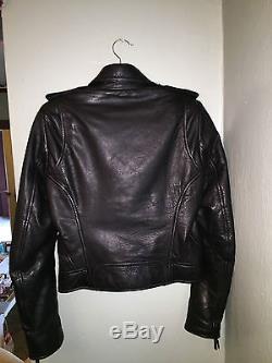Balenciaga GORGEOUS Black Leather Moto Perfecto Jacket SZ 42