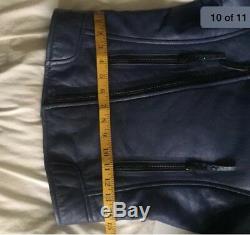 Balenciaga Leather Moto Biker Jacket Size 38 US 6