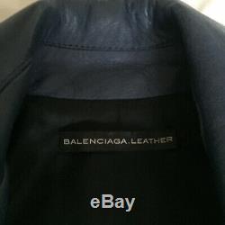 Balenciaga Leather Moto Biker Jacket Size 38 US 6