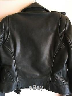 Balenciaga Leather Moto Jacket 2010 Pine 42