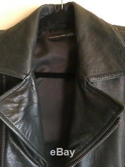 Balenciaga Leather Moto Jacket 2010 Pine 42