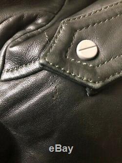 Balenciaga Moto Leather Jacket 2010 FR 38 Pine