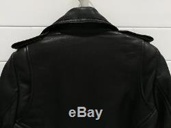 Balenciaga ultimate buttery soft black leather moto biker perfecto jacket 38