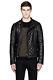 Balmain Quilted Leather Jacket Size 50 Asymmetrical Biker FW14 T280C254