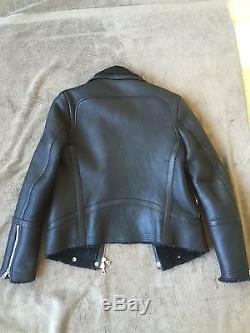 Balmain Shearling-Lined Leather Perfecto Jacket