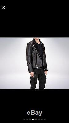 Balmain Shearling-Lined Leather Perfecto Jacket