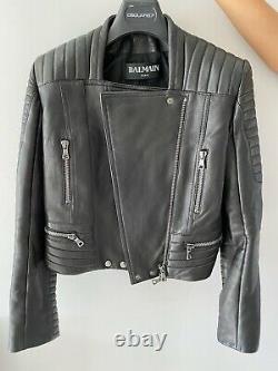 Balmain Womens Leather Jacket 38 Size