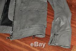 Balmain grey leather jacket size 50 RARE made in FRANCE $6000 GRAIL Decarnin