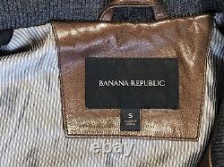 Banana Republic Brown Leather Moto Jacket Small