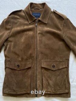 Banana Republic Fall 2010 Genuine suede leather jacket brown men's Size Small
