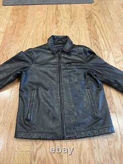 Banana Republic Leather Jacket Black In Men's Size S