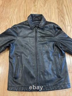 Banana Republic Leather Jacket Black In Men's Size S