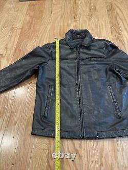 Banana Republic Leather Jacket Black In Men's Size S