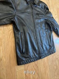 Banana Republic Leather Jacket Black In Men's Size S