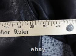 Banana Republic Men's Black Leather Jacket Size 38 Korea Made Vintage Bomber