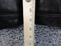 Banana Republic Men's Black Leather Jacket Size 38 Korea Made Vintage Bomber