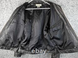 Banana Republic Men's Black Leather Jacket Size 38 Korea Made Vintage Bomber