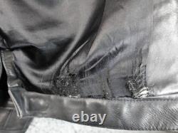 Banana Republic Men's Black Leather Jacket Size 38 Korea Made Vintage Bomber