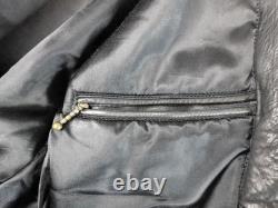 Banana Republic Men's Black Leather Jacket Size 38 Korea Made Vintage Bomber