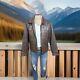 Banana Republic S 36 Leather Detroit Motorcycle Motorcycle Biker Jacket