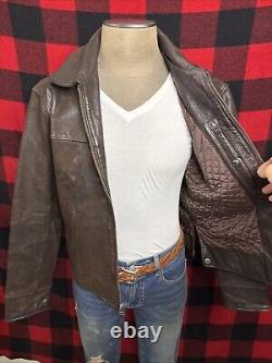 Banana Republic S 36 Leather Detroit Motorcycle Motorcycle Biker Jacket