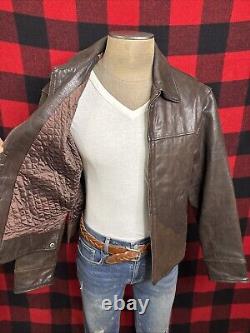 Banana Republic S 36 Leather Detroit Motorcycle Motorcycle Biker Jacket