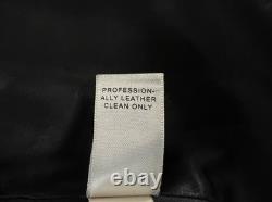 Banana Republic Vintage Motorcycle Riding Zipper Black Leather Jacket Mens Sz XL