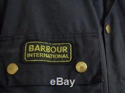Barbour A7 International Suit Waxed Motorcycle Jacket Size C42 107cm