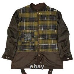 Barbour International BLACKWELL Men's Waxed Wax Belted Jacket Rustic Brown XL 44