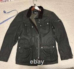 Barbour International Duke Men's Waxed Jacket Sage Green, Size M
