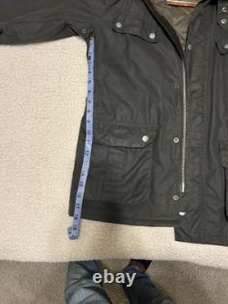 Barbour International Duke Men's Waxed Jacket Sage Green, Size M
