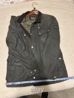 Barbour International Duke Men's Waxed Jacket Sage Green, Size M