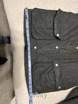 Barbour International Duke Men's Waxed Jacket Sage Green, Size M