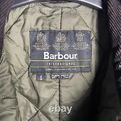 Barbour International Duke Wax Jacket Small Green Slim Motorcycle Biker Coat