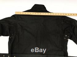 Barbour International Original A7 Black Waxed Wax Biker Jacket Mens 40 Medium M