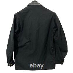 Barbour International Original Men's Waxed Wax Jacket Black A7 Biker 34 XXS XS