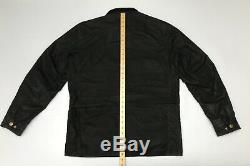 Barbour International Union Jack Waxed Wax Jacket Black Mens Biker M Medium