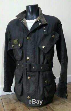 Barbour International Waxed Motorcycle Jacket Steve Mcqueen Style Cost £249