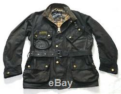 Barbour International Waxed Motorcycle Jacket Steve Mcqueen Style Cost £249