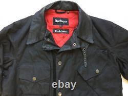 Barbour Mens Deus Ex Machina Niet Waxed Cotton Jacket Black Sz XL $550