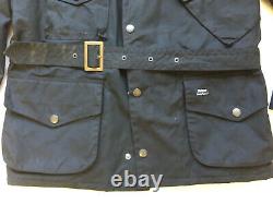 Barbour Mens Deus Ex Machina Niet Waxed Cotton Jacket Black Sz XL $550